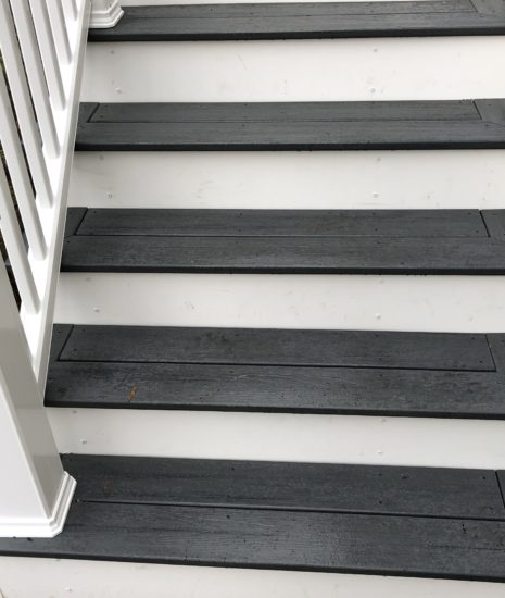 Timbertech Amazon Mist Stairs and Radiance Rail in white