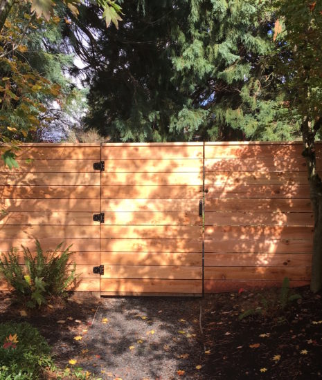 Simple gate with horizontal boards