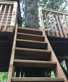 stairs up to platform playhouse