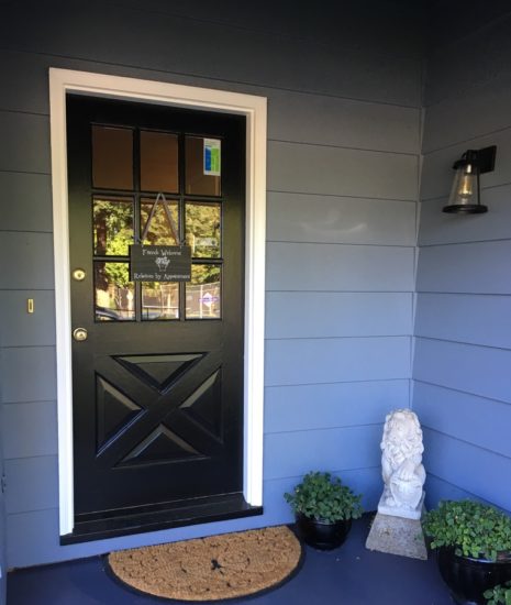 Black front door