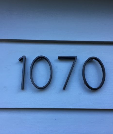 Black contemporary house numbers